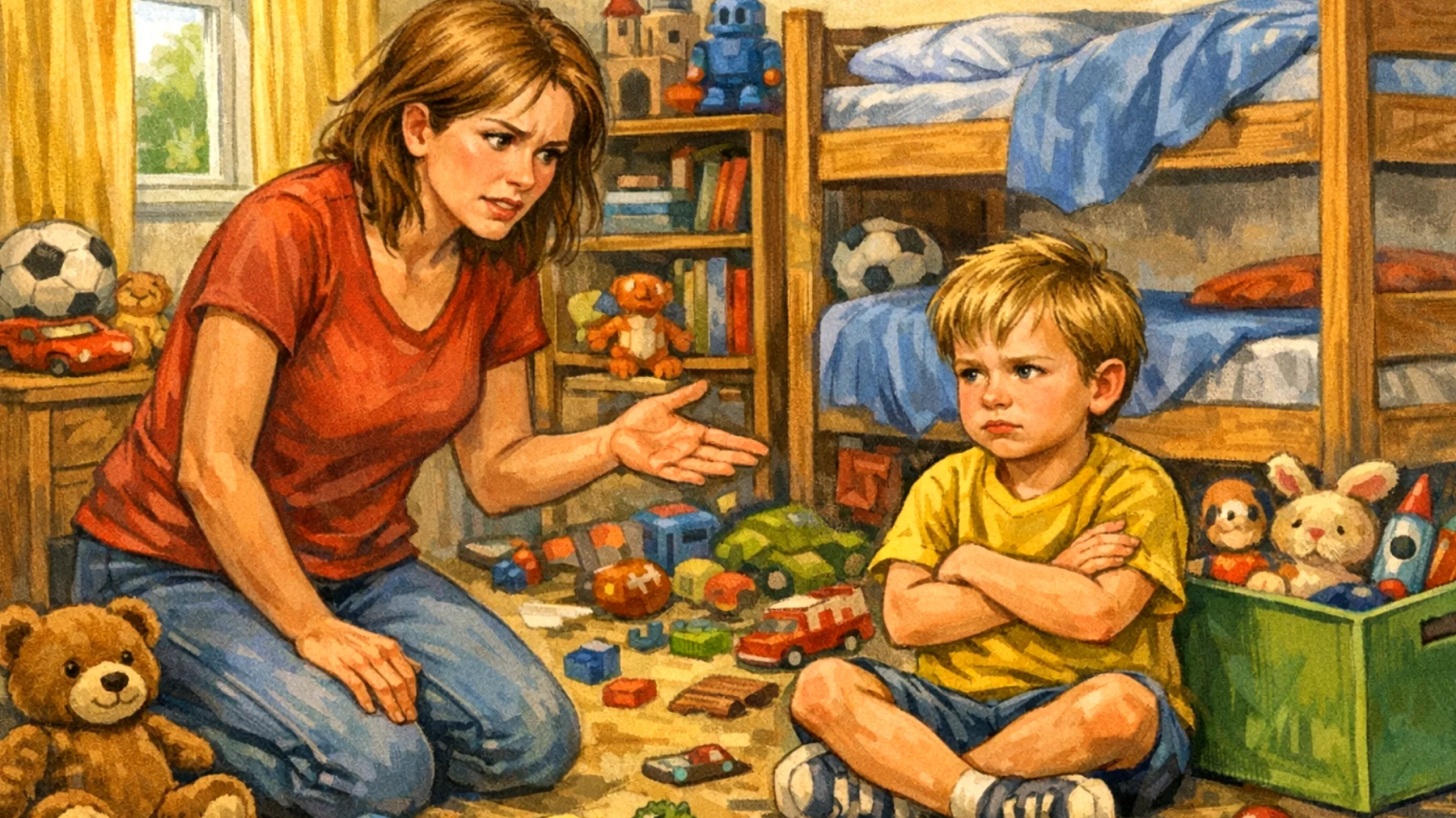 I genitori faticano a coinvolgere i bambini nelle attività quotidiane come riordinare i giocattoli, preparare la tavola o vestirsi da soli, riscontrando resistenza, lamentele continue e poca autonomia"