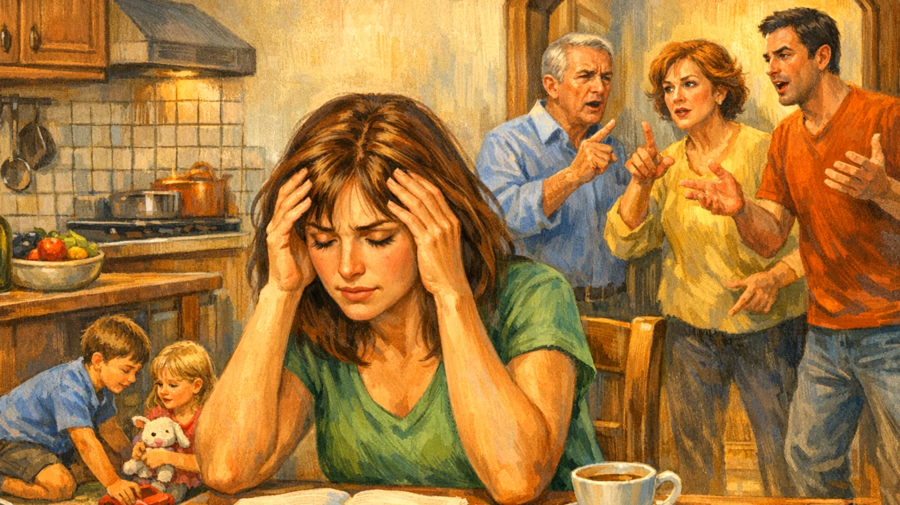 Una mamma si trova in difficoltà perché i suoi bambini ricevono messaggi educativi contraddittori dai nonni, dagli zii o dall'ex partner, creando confusione nelle regole da seguire e minando la sua autorità genitoriale"