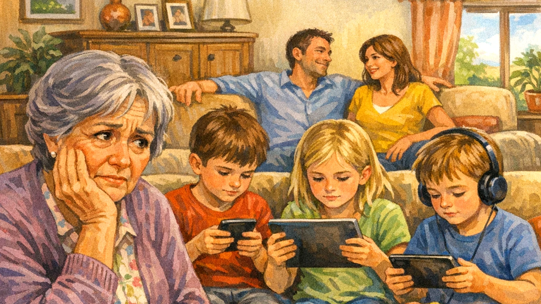 Nonna preoccupata per l'uso che i nipoti bambini fanno dei social media e dell'esposizione online, senza riuscire a farsi ascoltare dai genitori che sottovalutano i rischi"