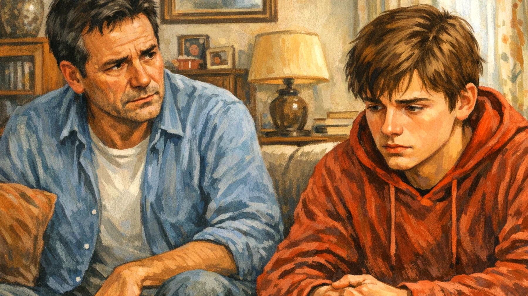 Papà preoccupato perché il figlio adolescente mostra una dipendenza eccessiva nei suoi confronti, non riesce a prendere decisioni autonome, cerca costantemente la sua approvazione per ogni scelta e ha difficoltà a confrontarsi con i coetanei senza il suo supporto emotivo"